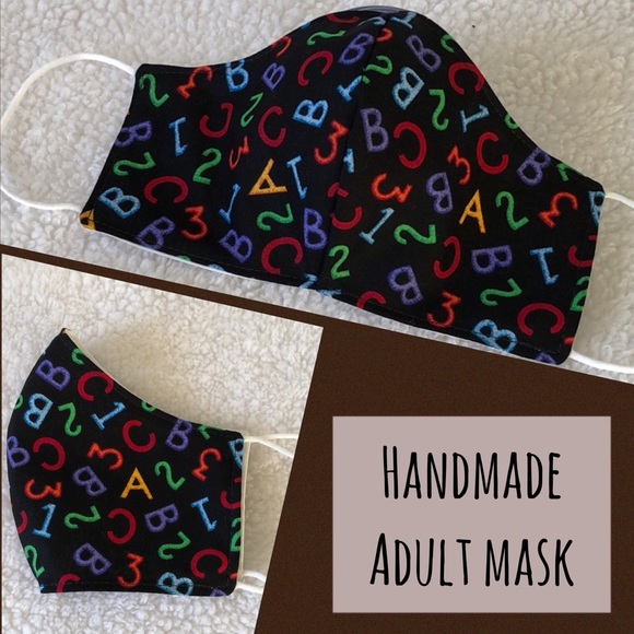 Hand Crafted Accessories - NEW Teacher’s Gift Handmade Adult face mask